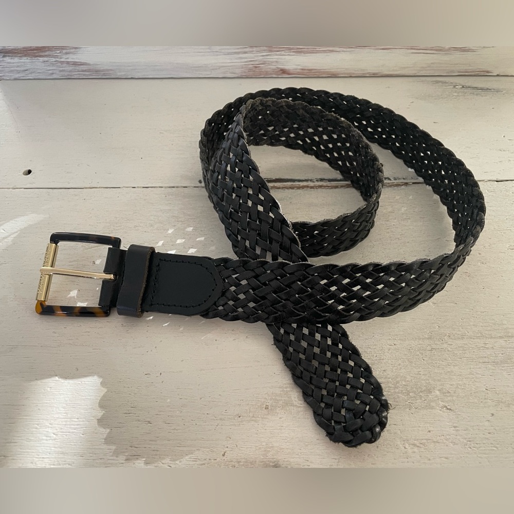 Michael Kors Black Braided Belt